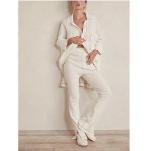 Free People Intimately FP Under The Stars Slim Flares Pants White Whisper XS New